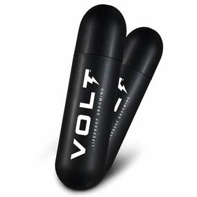VOLT Grooming Instant Beard Color ECO 2 Pack Refill - Quick Drying Plant Based Hypoallergenic Brush on Color for Beards, Mustaches, and Eyebrows, Ash (Gray/Brown)