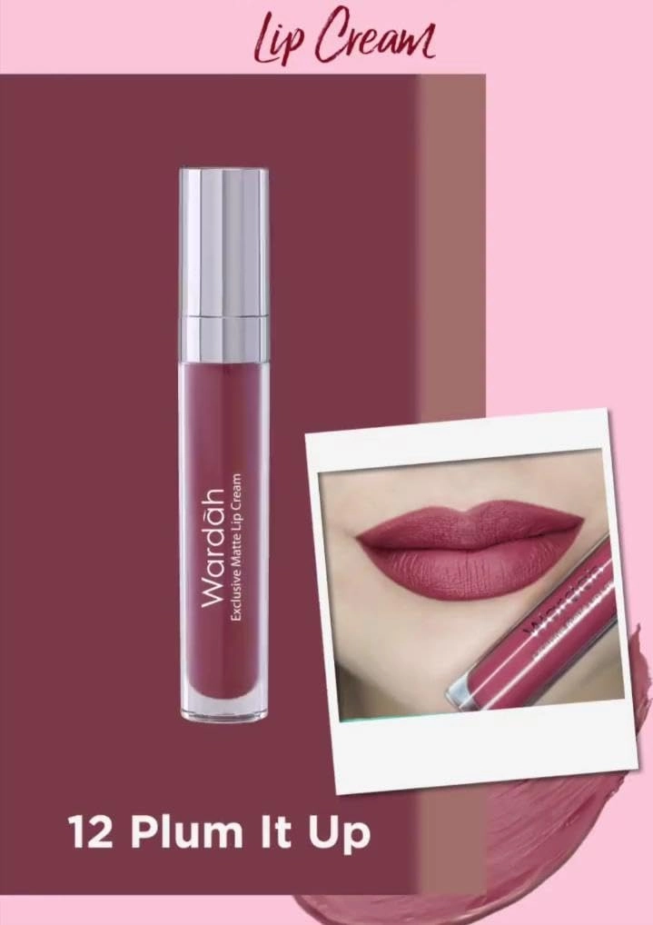 Wardah Matte Lip Cream (12 Plum It Up), 4 gram