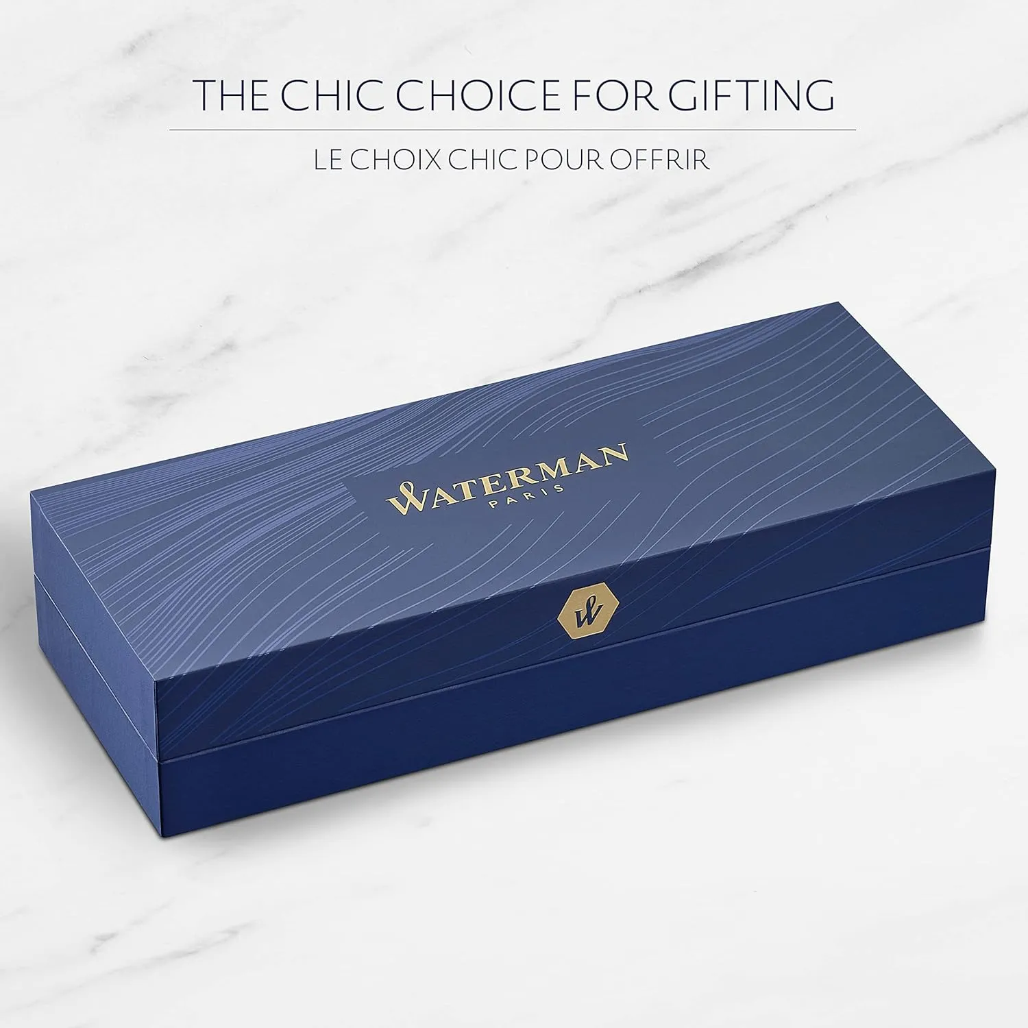 Waterman Hémisphère Rollerball Pen | Black & Blue Lacquer with Palladium Coated Trim | Fine Point | Black Ink | Gift Box