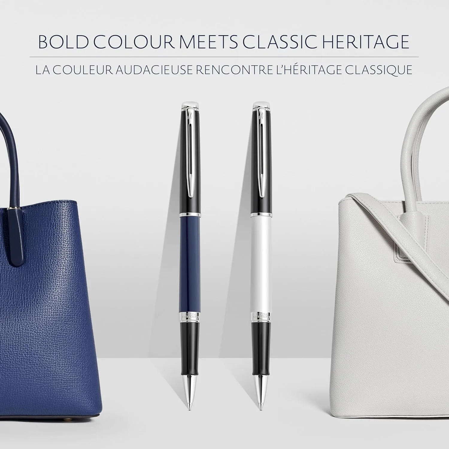 Waterman Hémisphère Rollerball Pen | Black & Blue Lacquer with Palladium Coated Trim | Fine Point | Black Ink | Gift Box