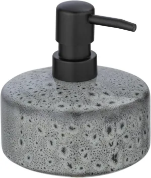 WENKO Badi Liquid Soap Dispenser 0.32 L, Ceramic, Gray, 1