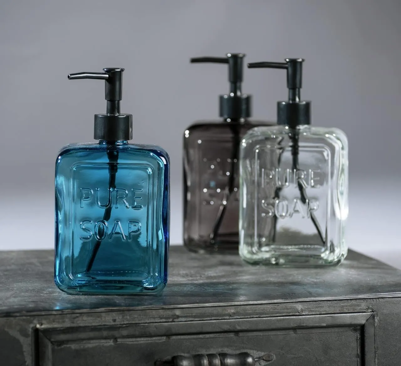 WENKO Pure Soap Soap Dispenser Blue 0.55 L