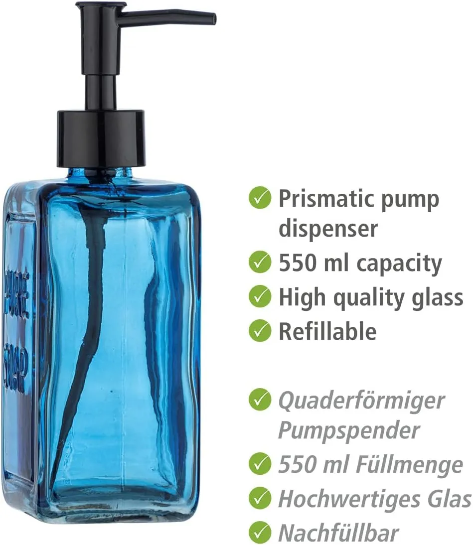WENKO Pure Soap Soap Dispenser Blue 0.55 L