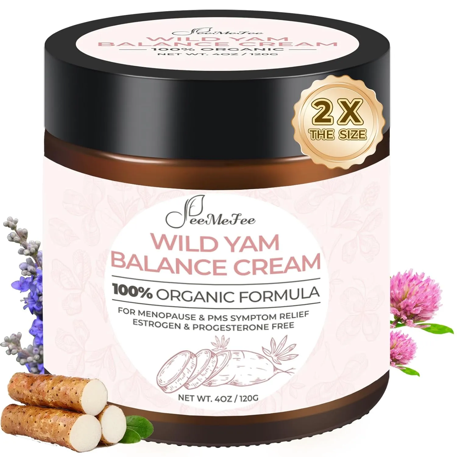 Wild Yam Cream 4oz, Organic Balancing Cream for Women, Deep Nourishment and Hydration, Made With Wild Yam Root, Chaste Tree Berry and Red Clover