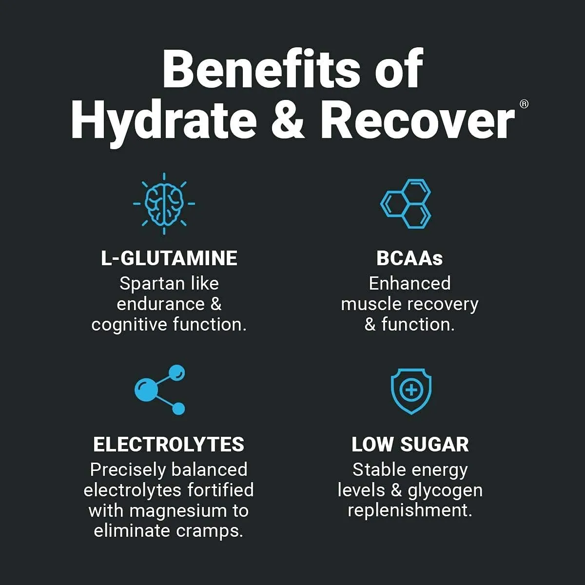 Wilderness Athlete - Hydrate & Recover | Liquid Hydration Powder Electrolyte Drink Mix - Recover Faster with Bcaas - Hydrate Powder with 1000mg of Vitamin C - 30 Serving Tub (Blue Raspberry)