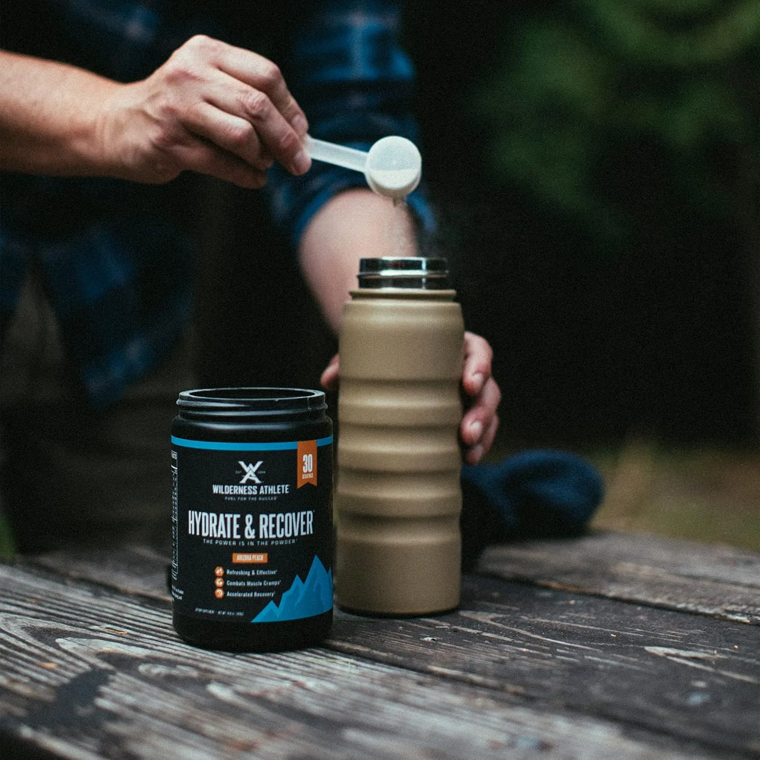 Wilderness Athlete - Hydrate & Recover | Liquid Hydration Powder Electrolyte Drink Mix - Recover Faster with Bcaas - Hydrate Powder with 1000mg of Vitamin C - 30 Serving Tub (Blue Raspberry)