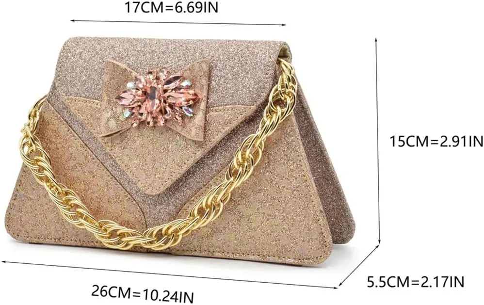 Women's Crystal Peep-Toe High Heel Pumps with Matching Bag Handmade Buckle Strap Wedding Shoes