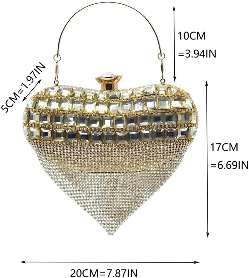 Women's Elegant Diamond Party Shoes and Bag Set with Pointed Toe Strange Heel Slingbacks
