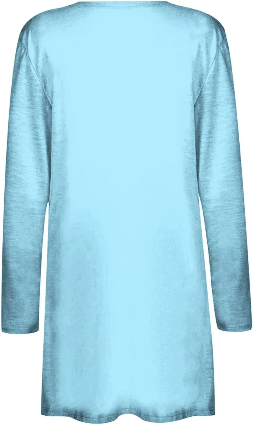 Womens Lightweight Cardigans Solid Color Open Front Cardigan Sweaters with Pockets Casual Long Sleeve Shrugs