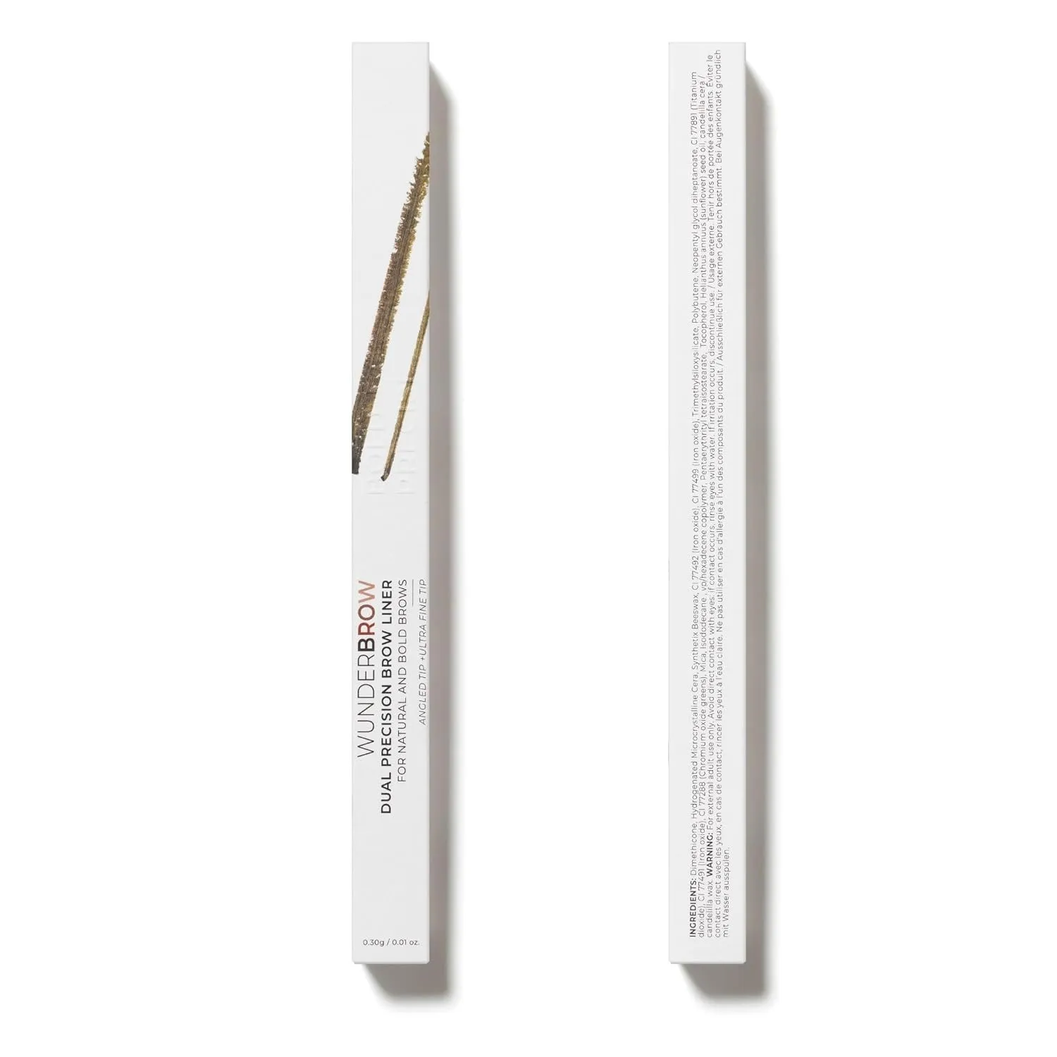 Wunderbrow Dual Precision Brow Liner, Eyebrow Liner Pencil With Angled Tip and Ultra Fine Tip Dual Precision Brow Liner Eye Brow Make Up, Color Blonde