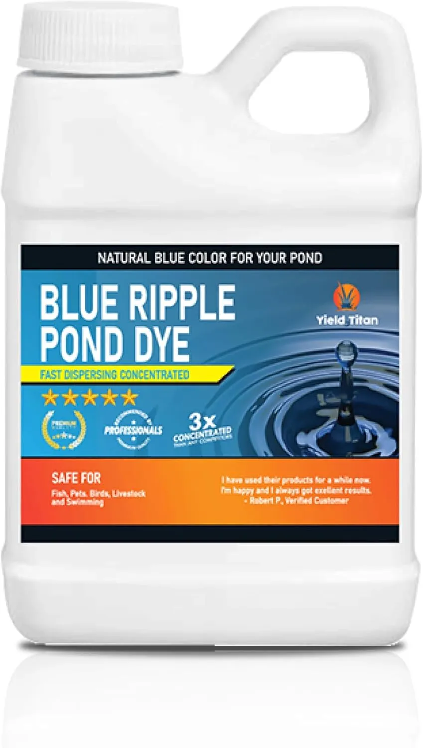 Yield Titan's Blue Ripple Pond Dye for Lake and Pond Concentrated Liquid Colorant - Quart