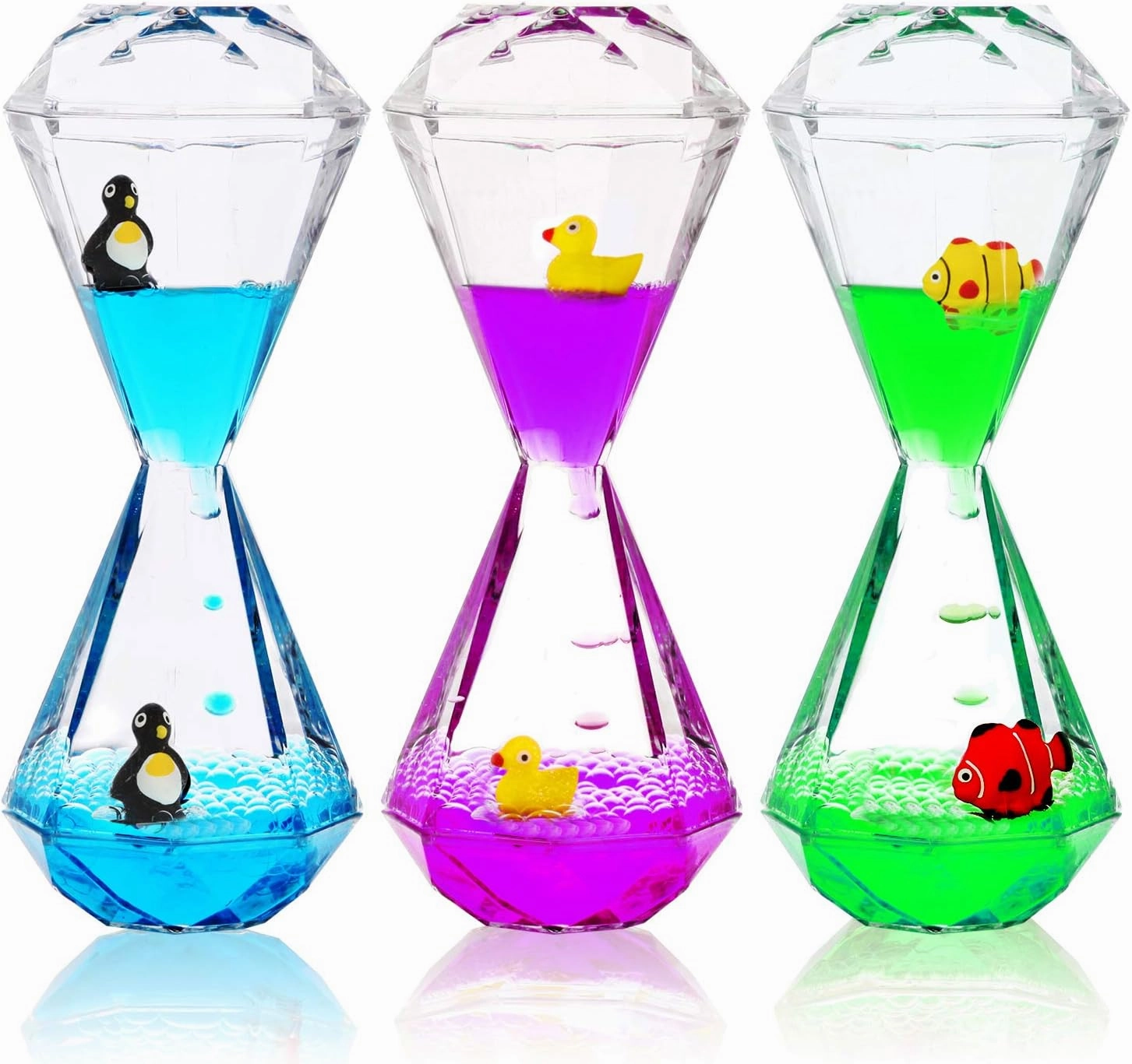 YUE MOTION - Liquid Motion Bubbler for Kids & Adults [3-Pack] | Liquid Timer for Sensory Play, Calming &Relaxing, Autism Toys | Sensory Desk Toys (Style#2)