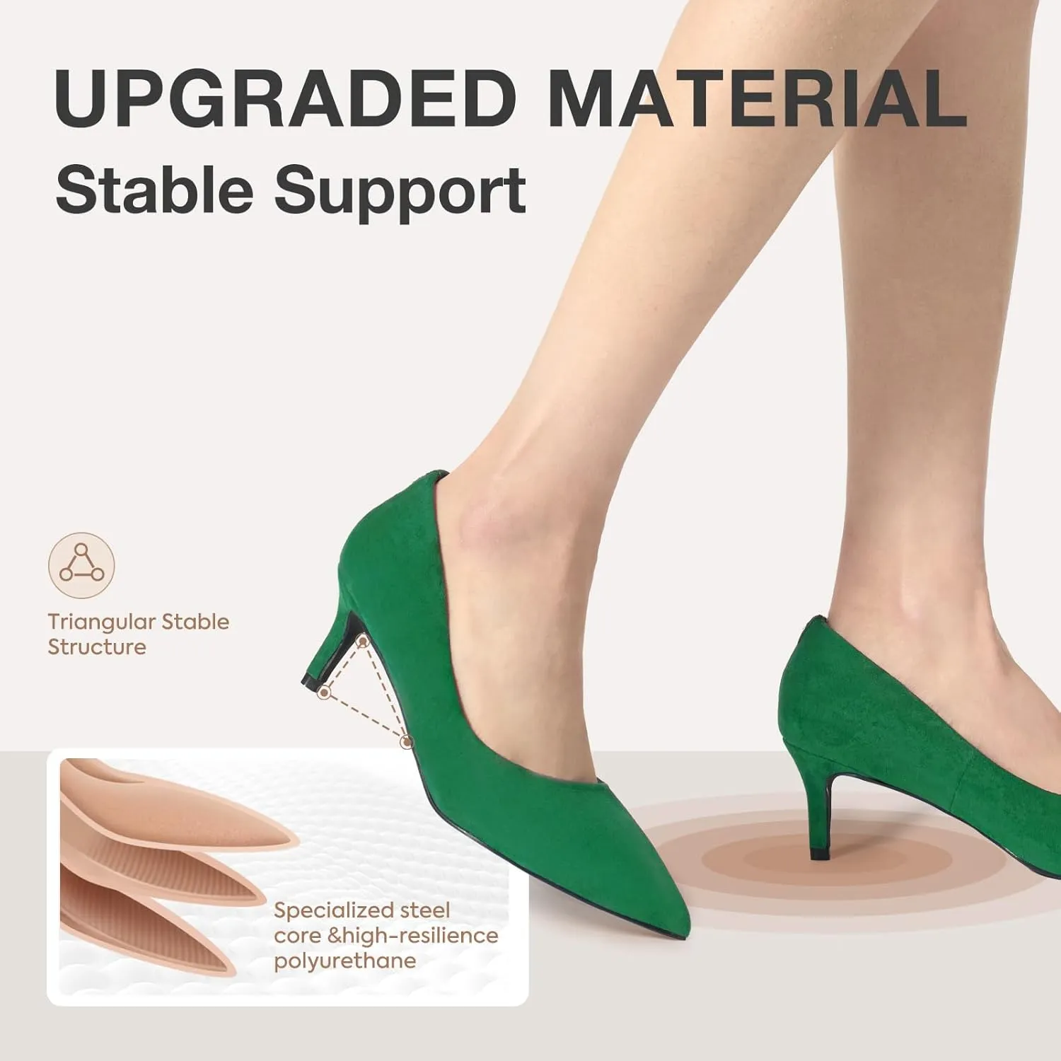 ZURIN Women's Pointed Toe Comfortable Stiletto Heels Closed Toe Dress Pumps Shoes for Wedding Work Office Business 2 1/2 inch