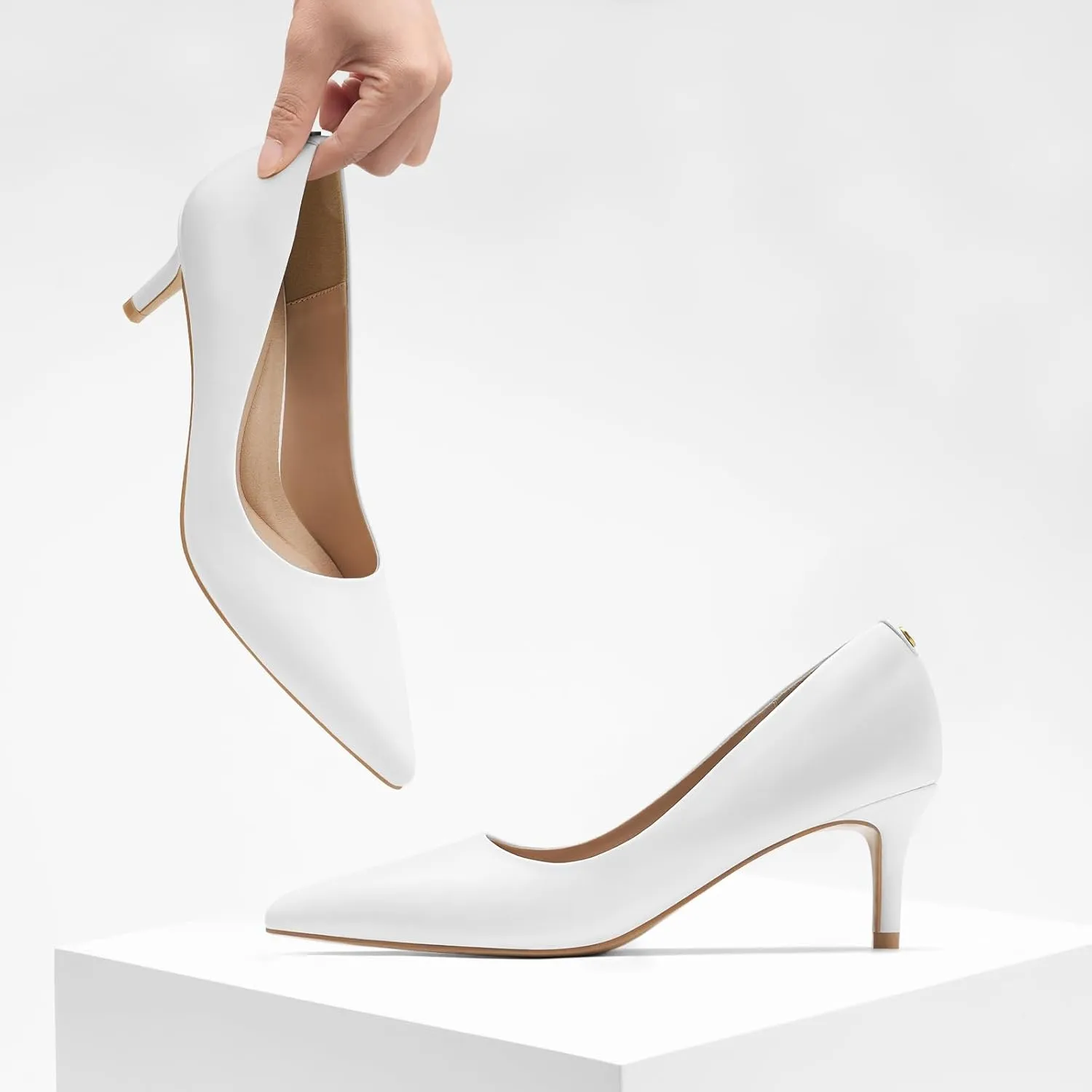 ZURIN Women's Pointed Toe Comfortable Stiletto Heels Closed Toe Dress Pumps Shoes for Wedding Work Office Business 2 1/2 inch